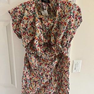 Brand New Cider floral skirt and tie-crop set (top S, skirt M)